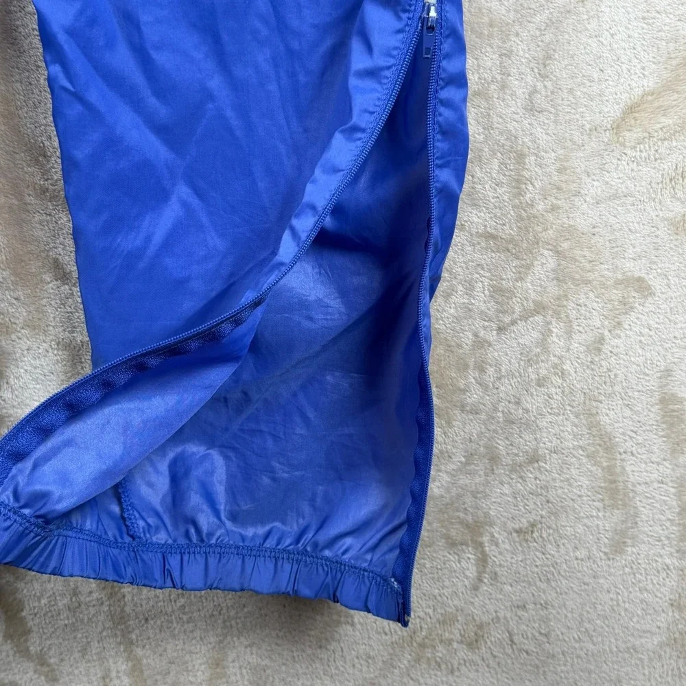 Vintage Nike Men L Royal Blue Windbreaker Track Pants Large Embroidered Logo 90s
